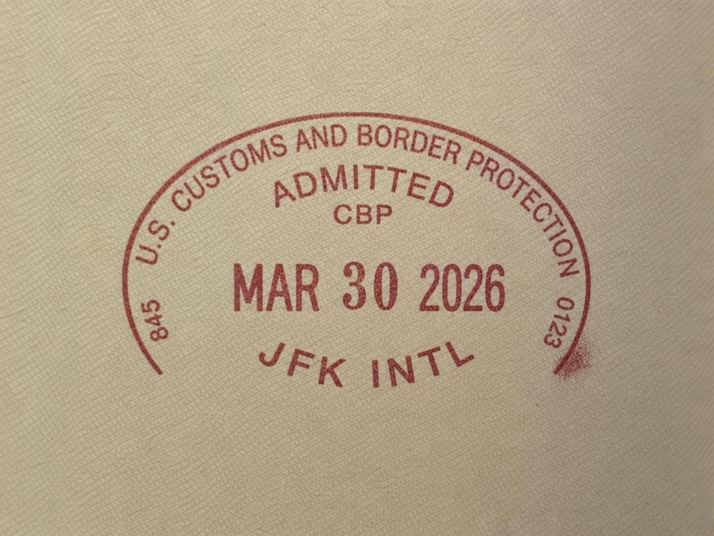 JFK 航空口岸 · ADMITTED 章(红色)